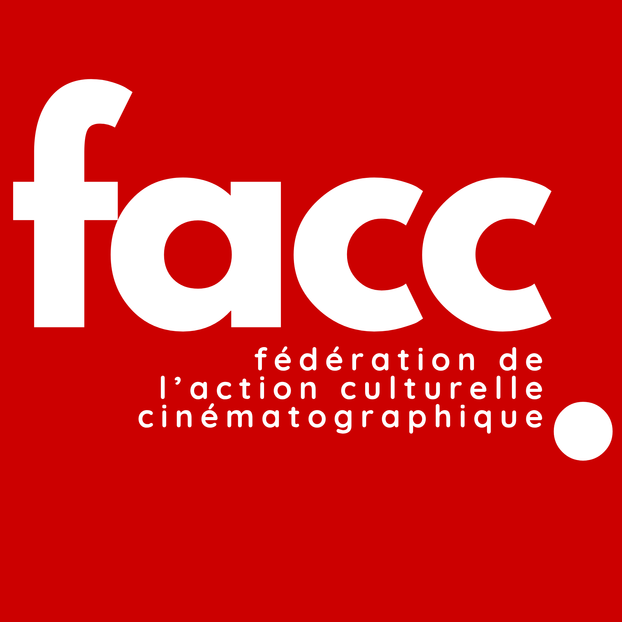 Logo FACC blanc fond rouge